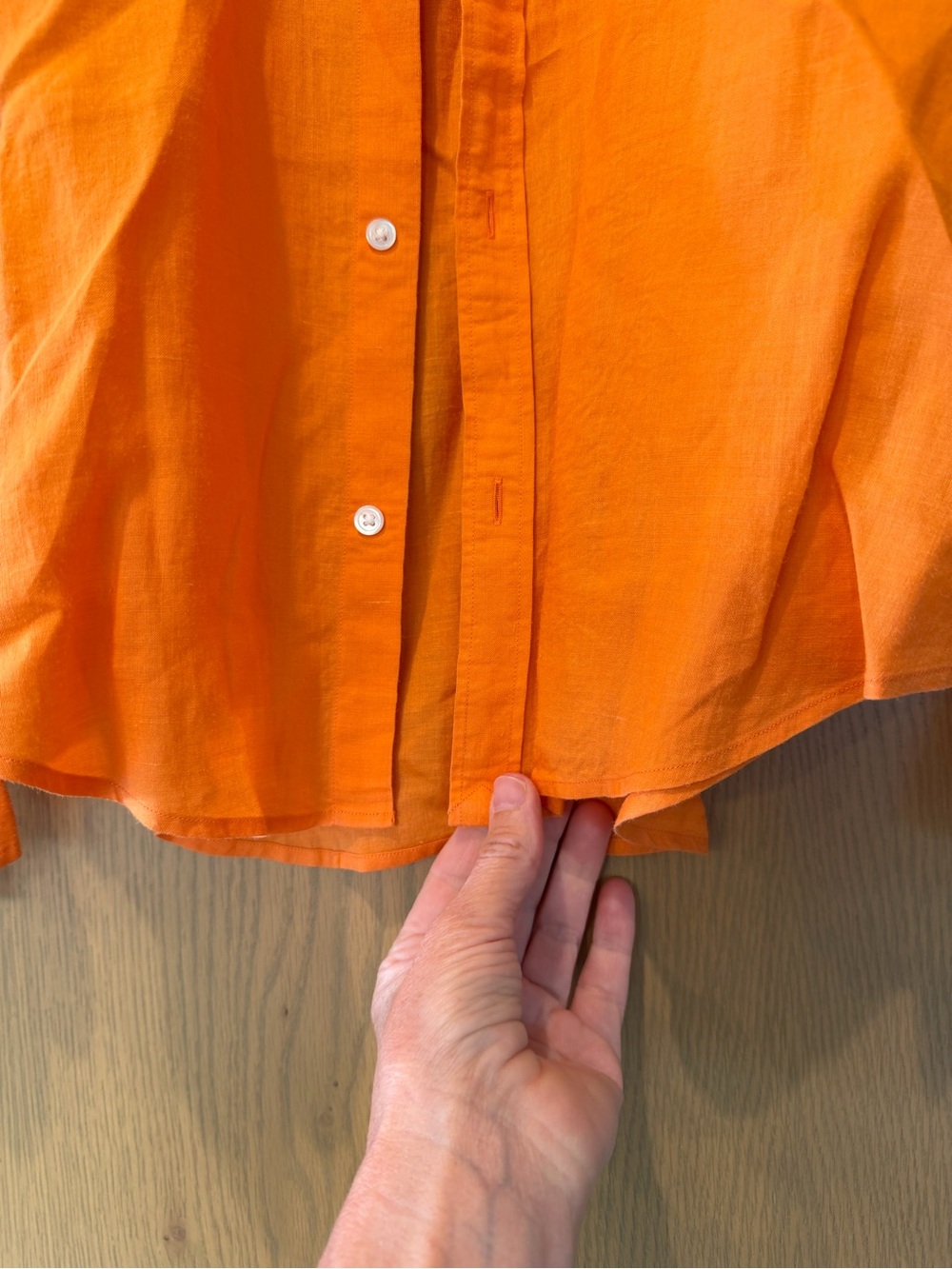 Ralph Lauren Blue Label Orange Button-Down Shirt Polo Pony Bamboo Slim Fit 4 - Picture 6 of 9